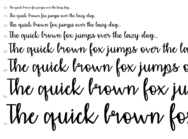 Affectionately Yours font waterfall